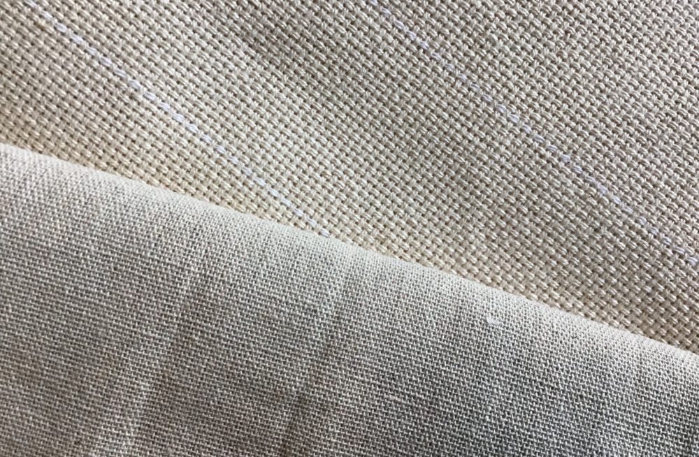 Monks cloth and linen for punch needle