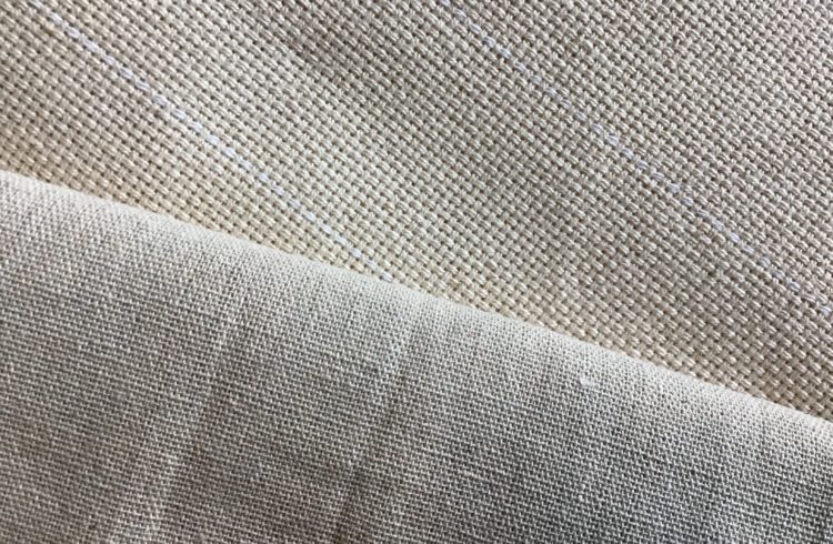 Monks cloth and linen for punch needle