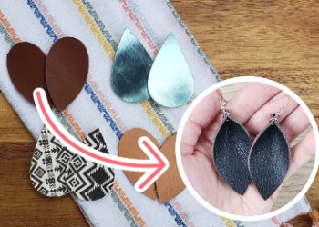 leather earrings with the Cricut Maker