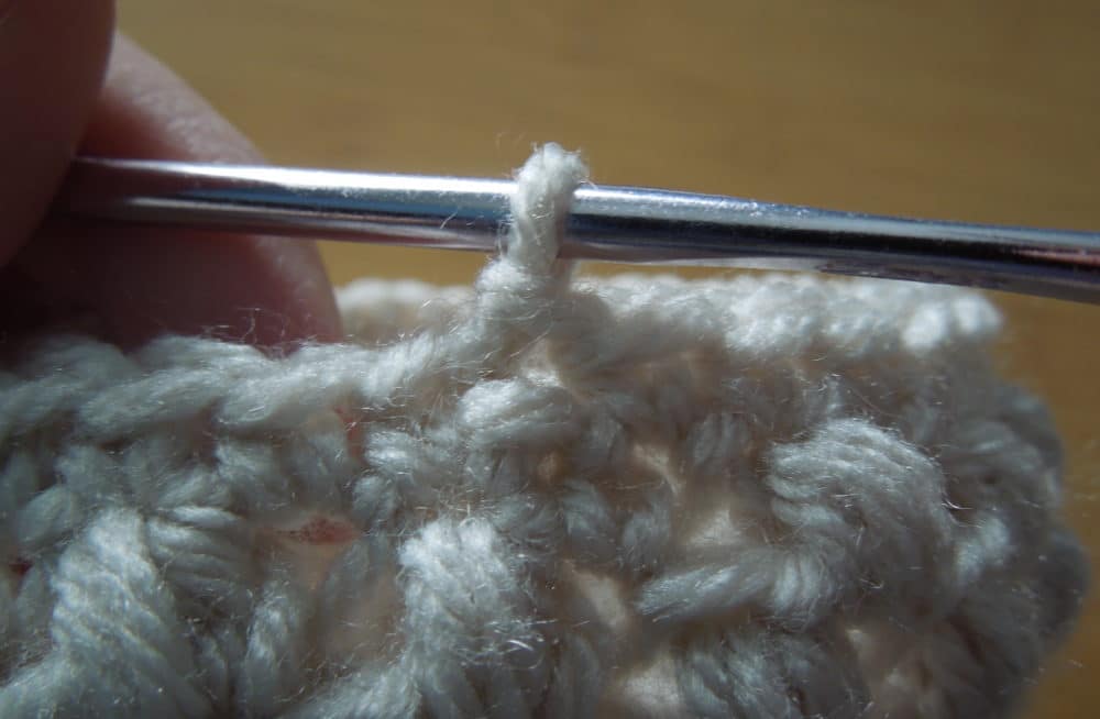 Baby Bean Hat Close Up last row finishing