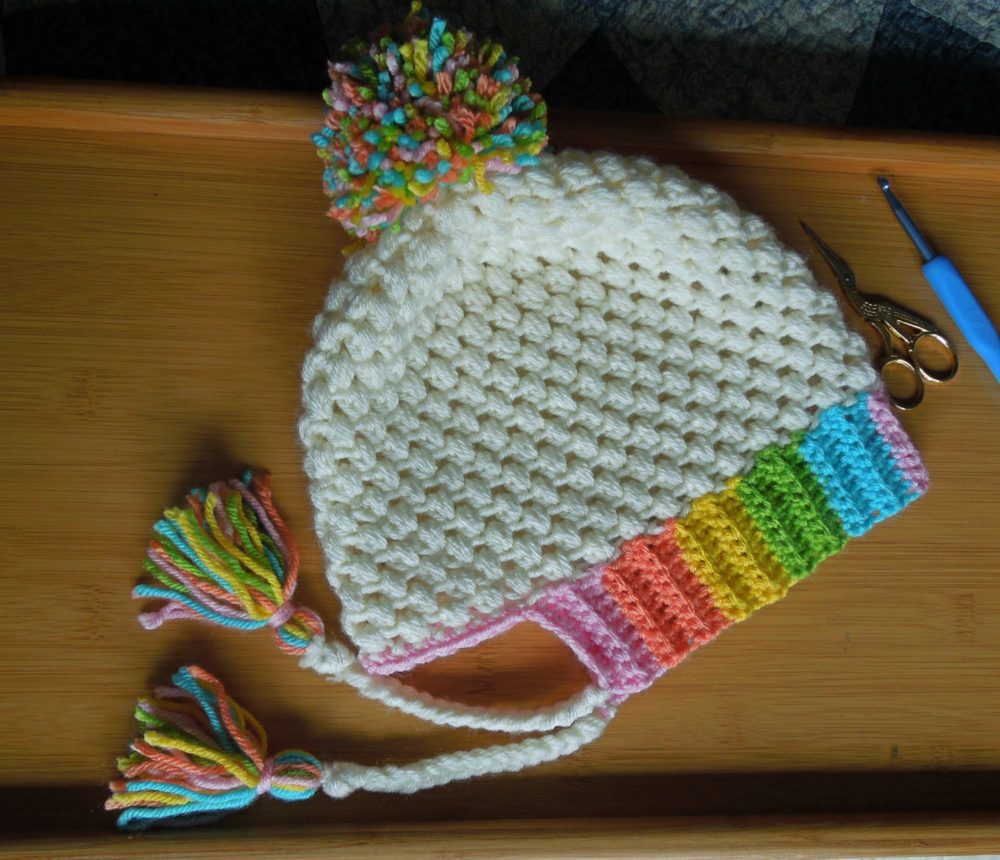 Rainbow Easter Bonnet Hat Crochet Pattern