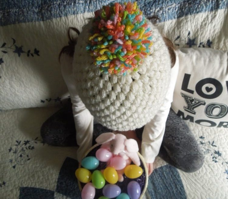 Rainbow Easter Bonnet Hat Finished