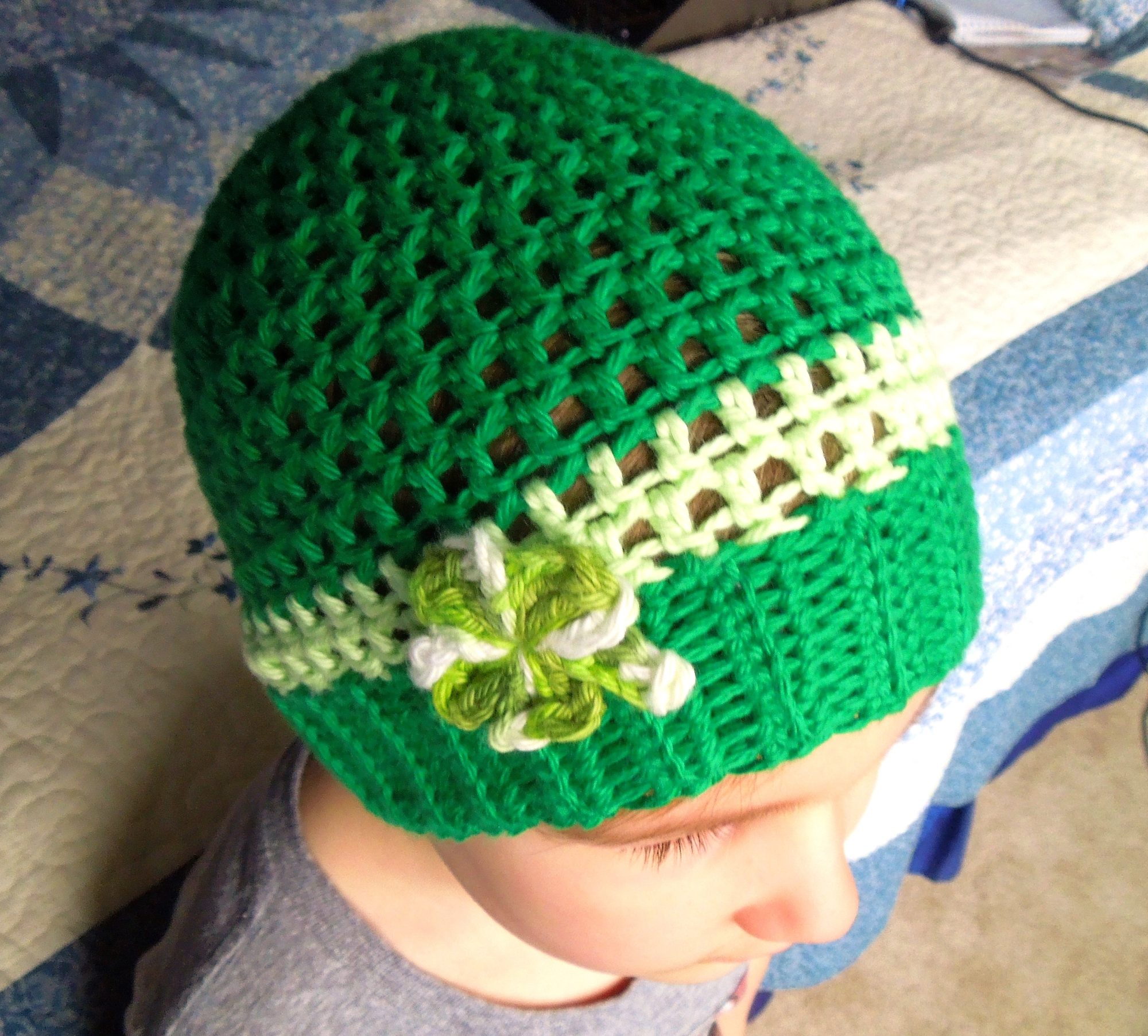 Finished St. Patrick's Day Beanie Hat