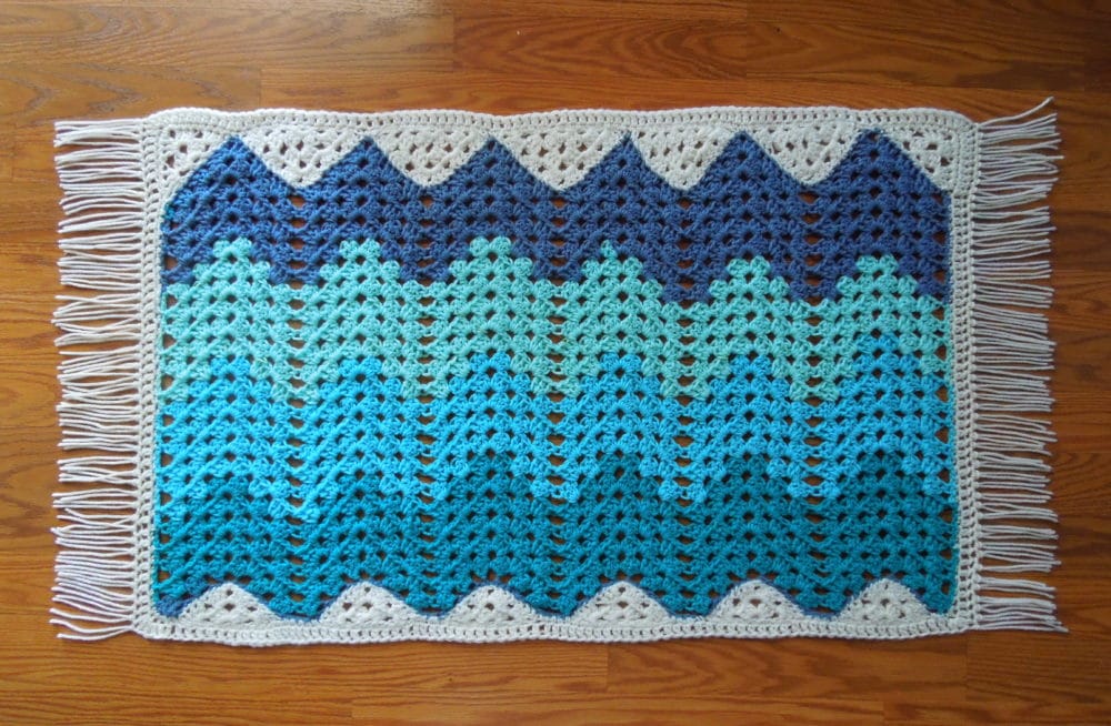 Boho Waves Crochet Rug