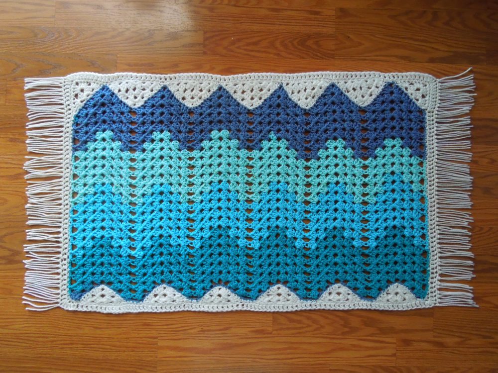 Boho Waves Crochet Rug