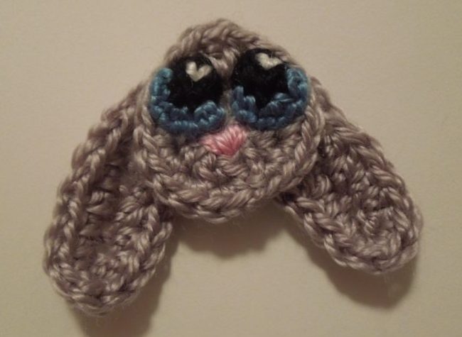 Crochet bunny head