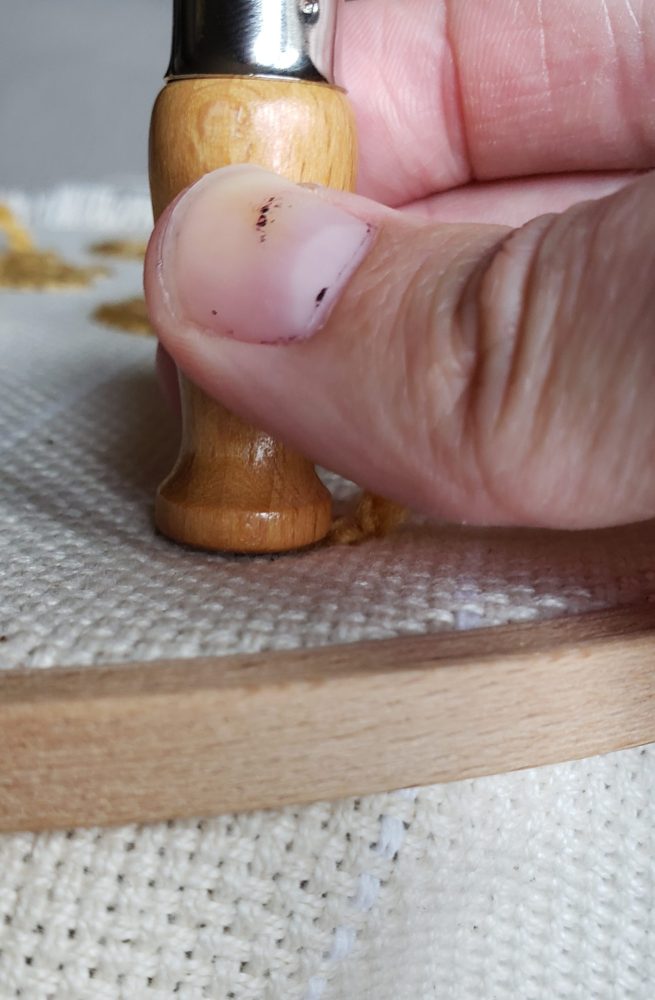 How Punch Needle Stays in Fabric (or Doesn't) Marching North