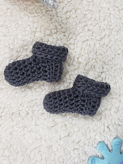 Baby booties on a blanket | Marching North
