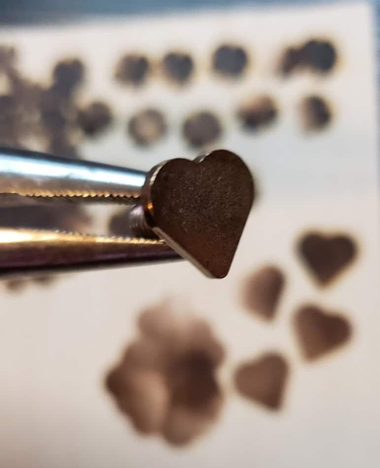 heart stamp wood burning tip