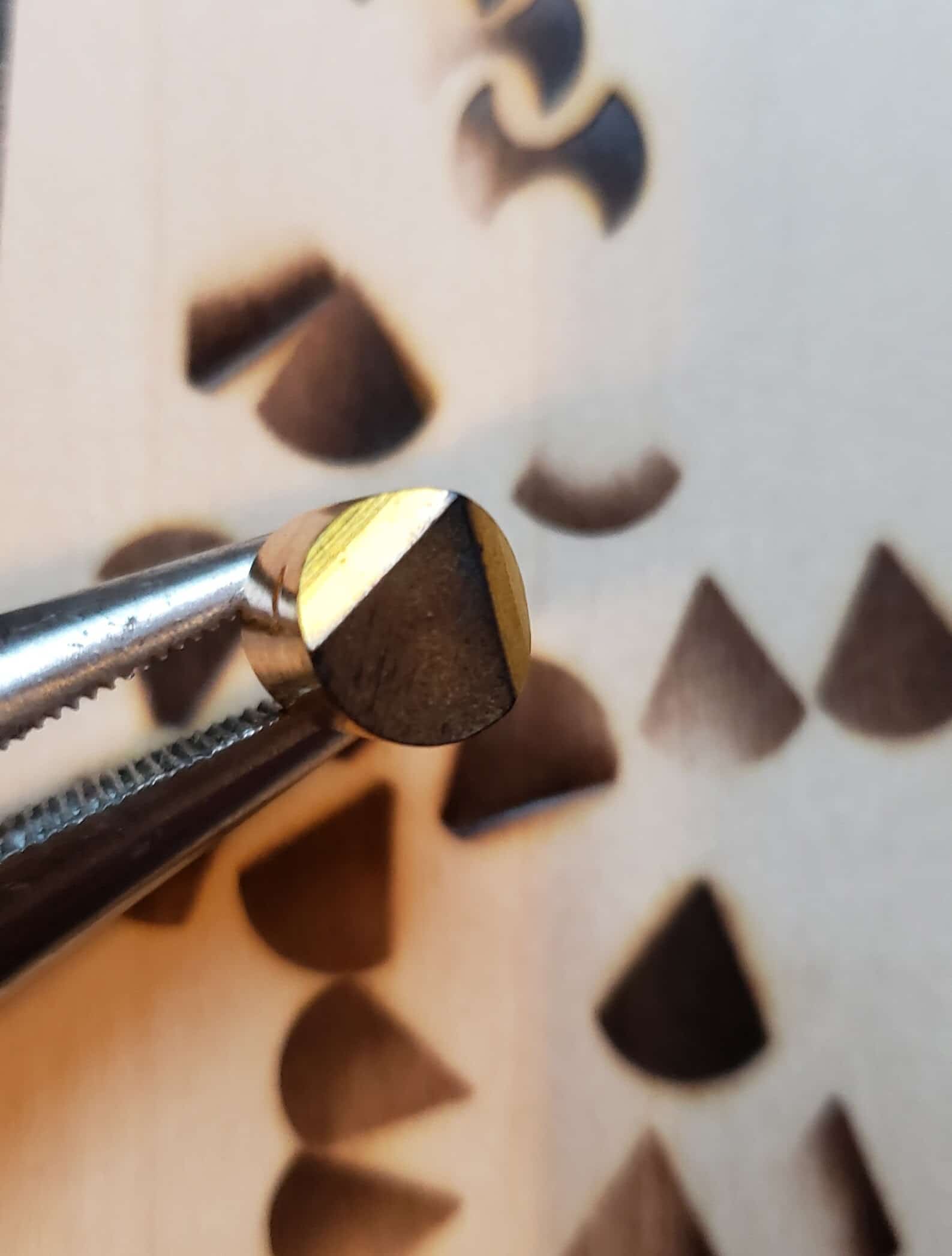 triangle wood burning stamp
