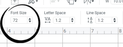 Font size Design Space