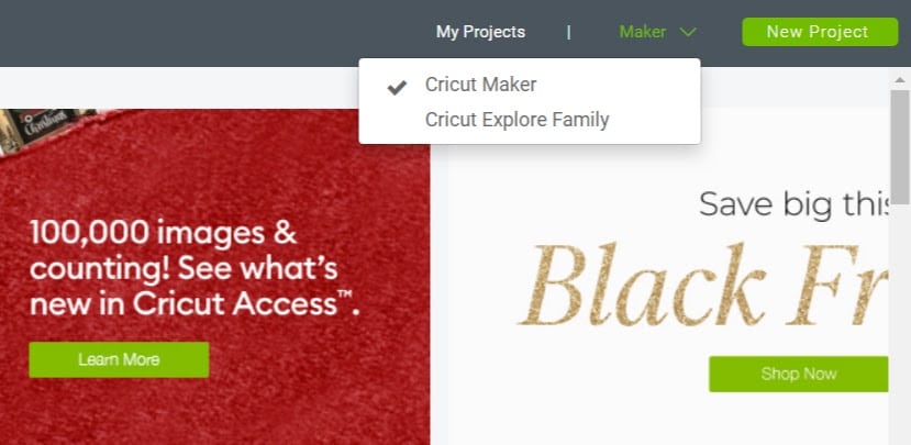machine type Cricut Design Space Tutorial