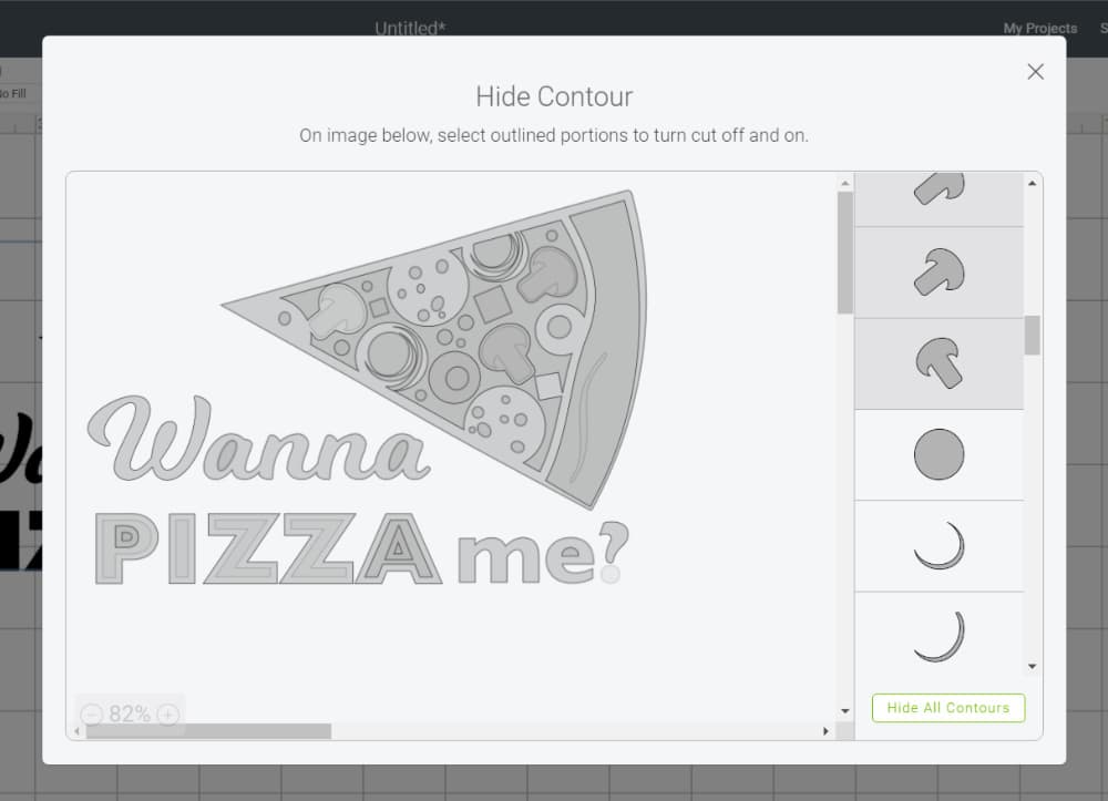 Contour screen Cricut Design Space Tutorial