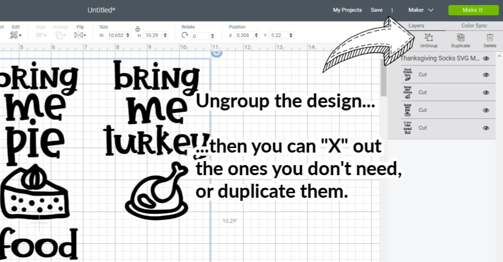 How to Ungroup design in Design Space