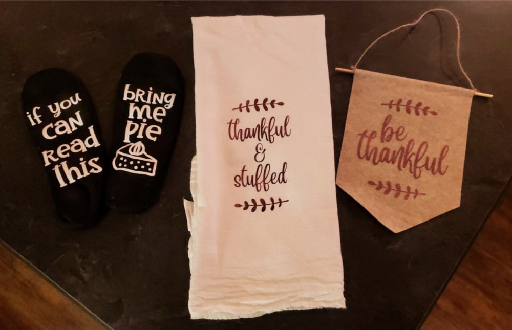 Three Thanksgiving Cricut Projects Completed | Marching North