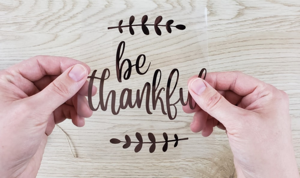 weeded Thanksgiving pennant vinyl image