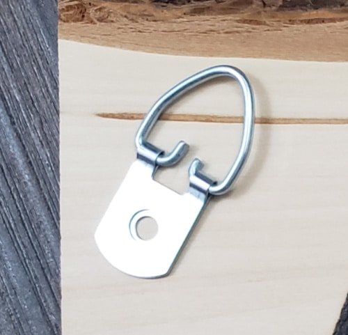 picture hanger close up | HTV on wood | Marching North