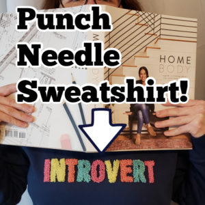 Punch Needle Sweatshirt pin 1