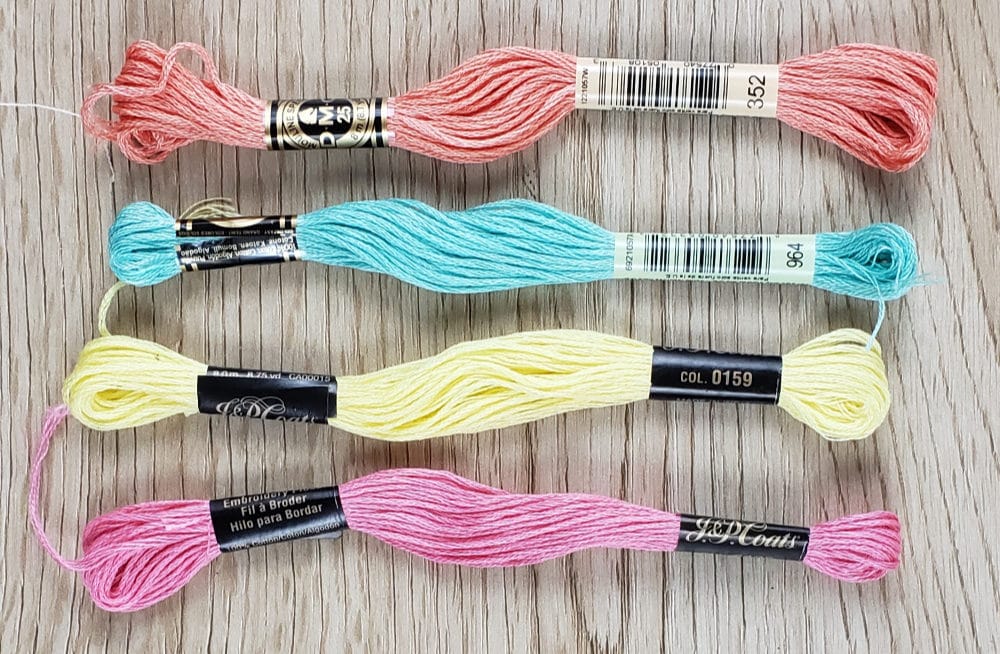embroidery floss for punch needle sweatshirt