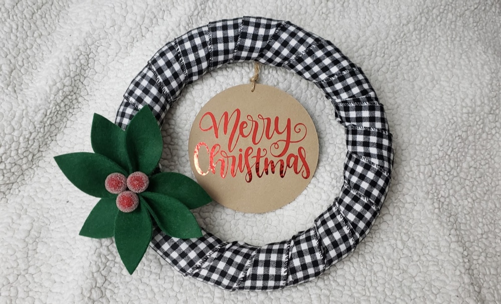 Buffalo Check Christmas Wreath DIY Tutorial - Artful Homemaking