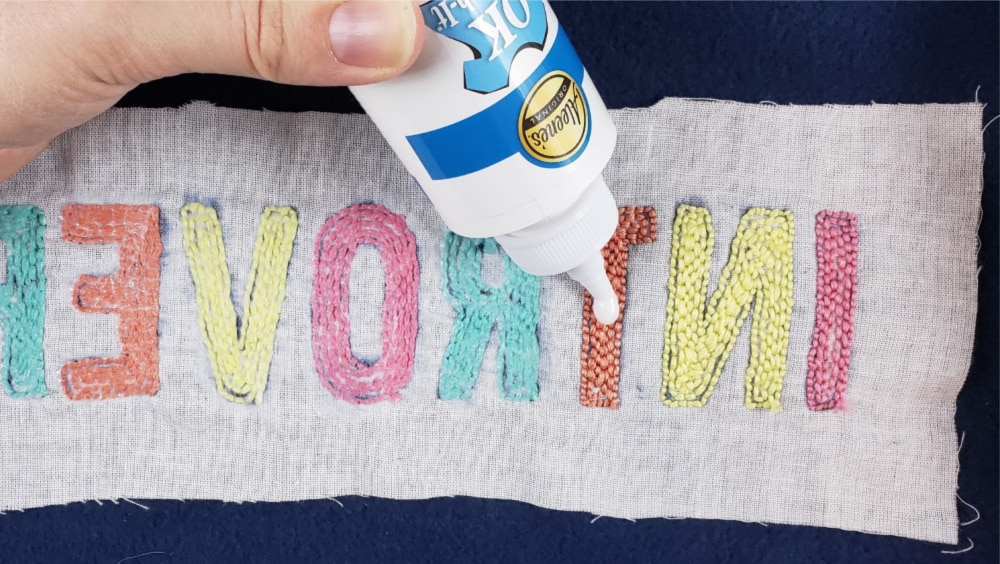 Squirting on the glue
