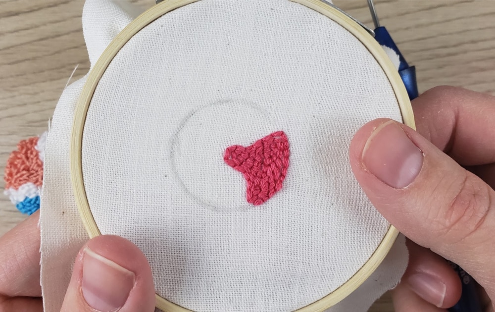 Punch needle an organic shape | DIY Punch Needle Earrings