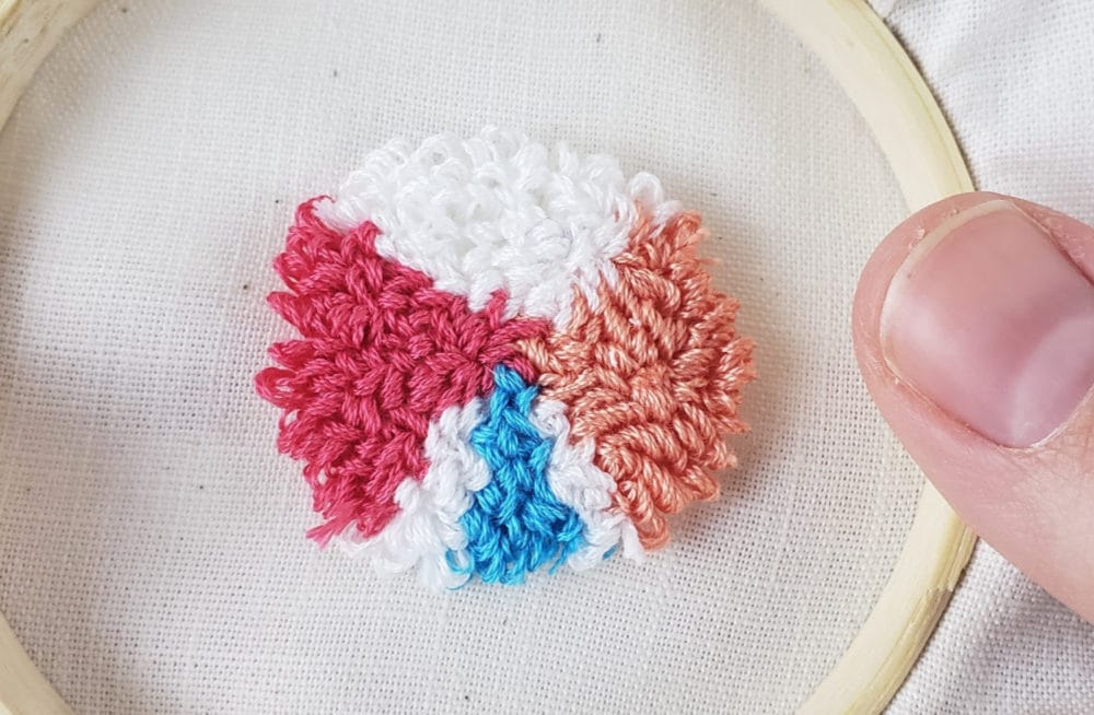 Nice bushy DIY Punch Needle Earrings