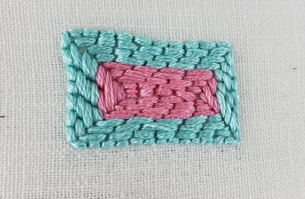 Fixed holes from punch needle