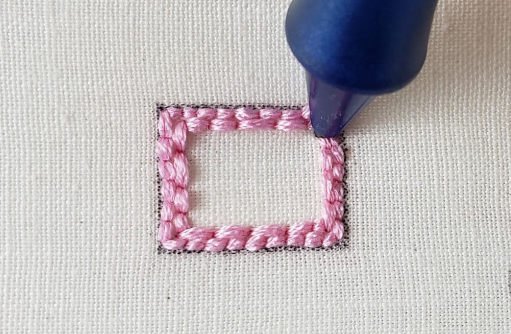 First Ultra Punch needle project using 3 strands of embroidery floss