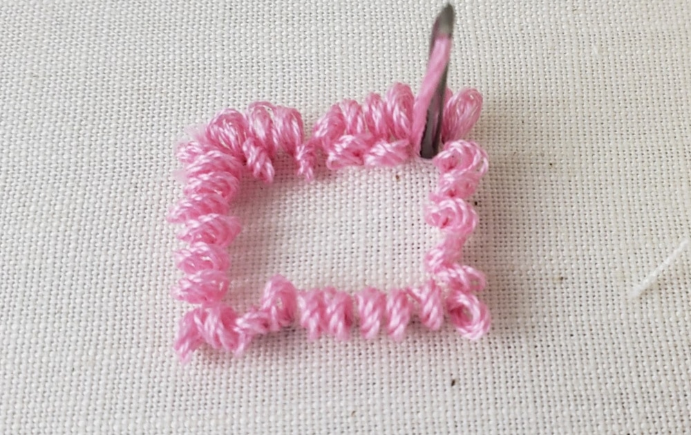 loop side of punch needle | punch needle for beginners