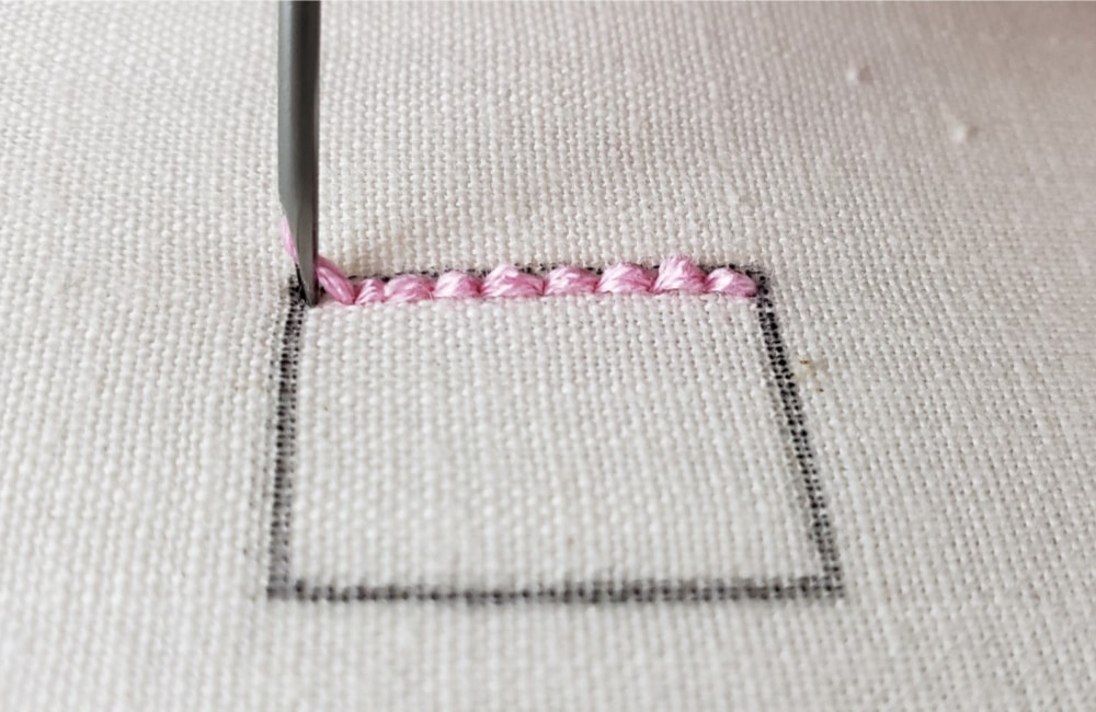 punching outline of shape | punch needle for beginners