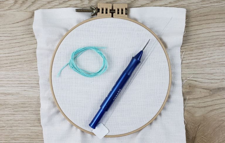 Gather your punch needle supplies