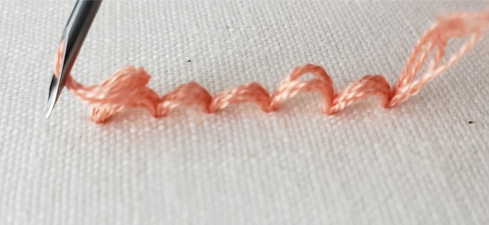 Bubbled up stitches on the back