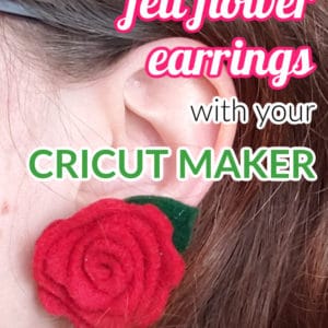 Felt Flower Earrings Pin
