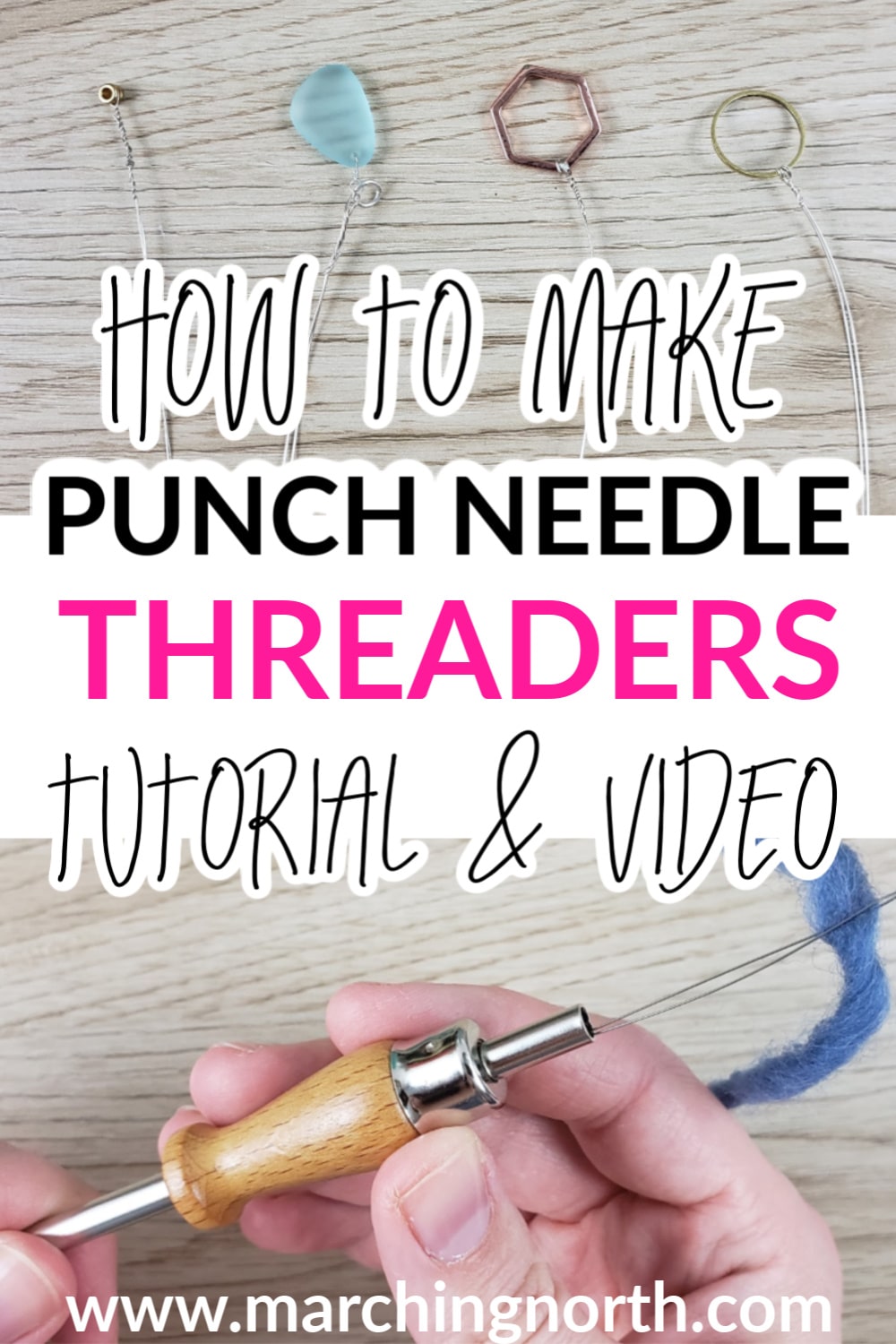 How to Make DIY Punch Needle Threaders Video + Tutorial Marching North