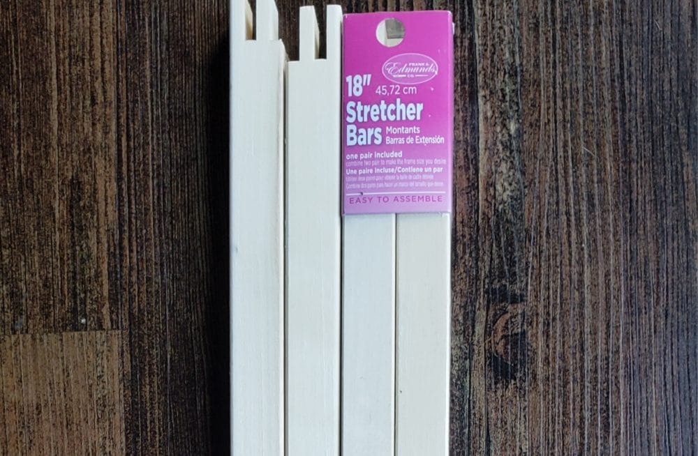 Canvas stretcher bars for DIY gripper frame