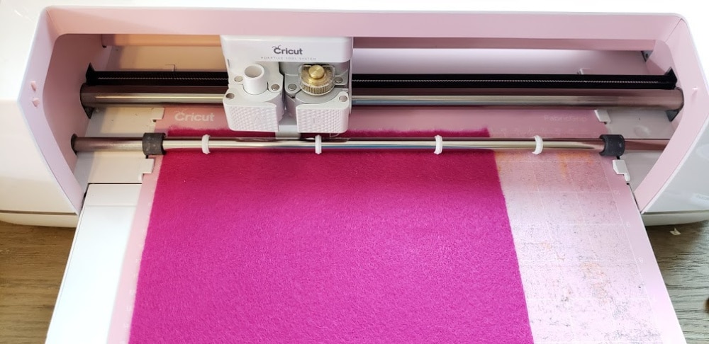 Loading up the mat with felt on it
