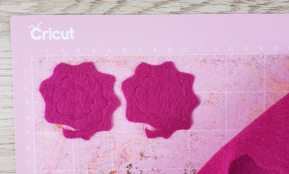 Cut out felt flowers
