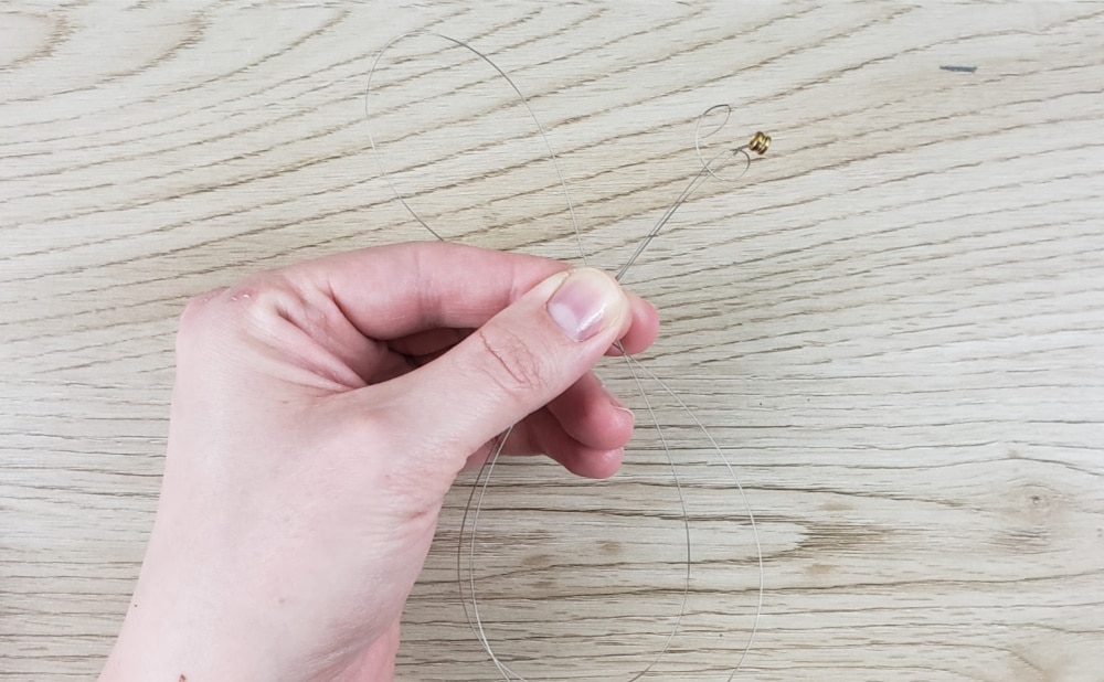 High E string off my husbands guitar to make DIY Punch Needle Threader