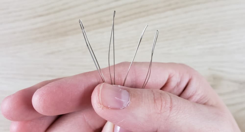 Ends of DIY Punch Needle Threaders
