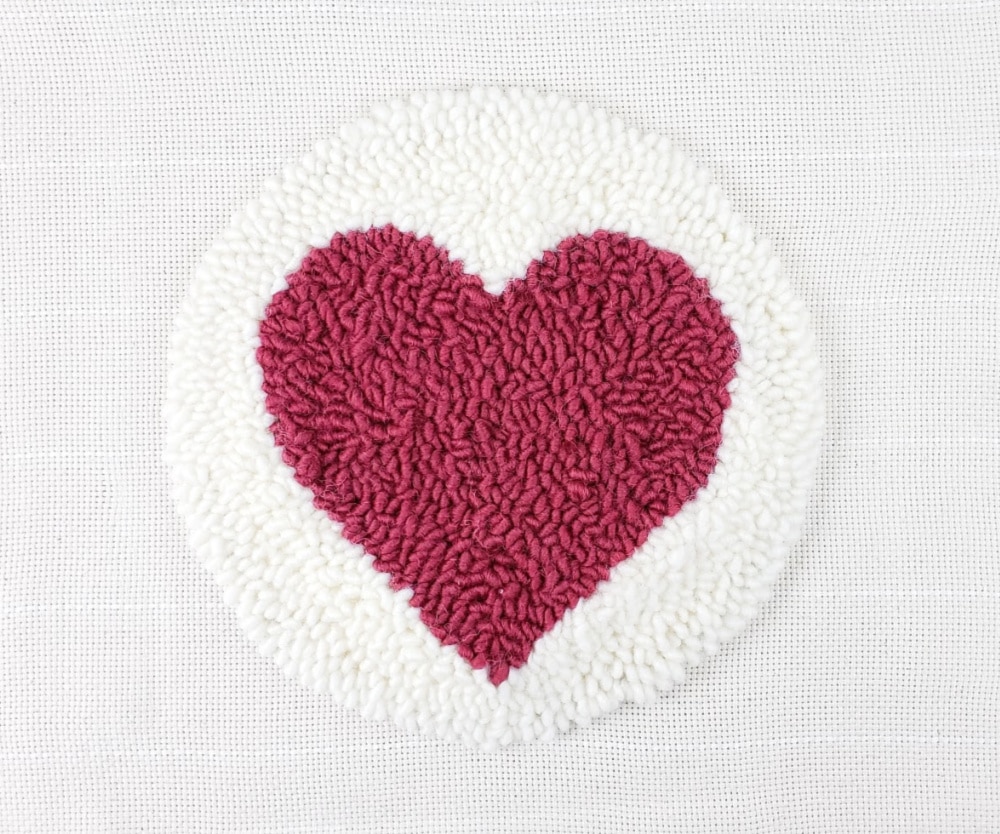 USA Heart - Punch Needle Pattern