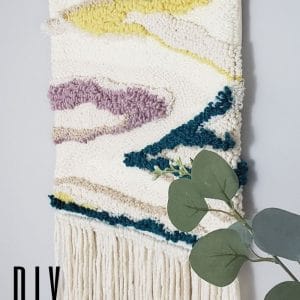 Threadneedle Against Wall DIY Punch Needle Art Wall Hanging Tutorial | Marching North