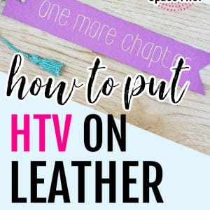 DIY Leather bookmarks HTV on Leather pin