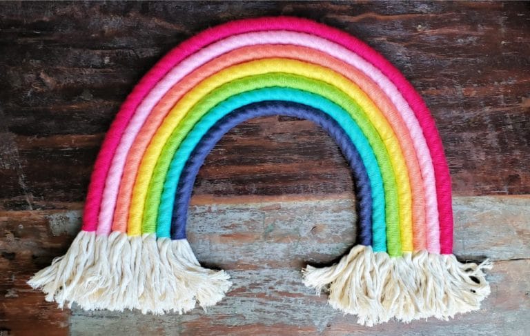 How to Make a DIY Rainbow Wall Hanging | Tutorial + Video
