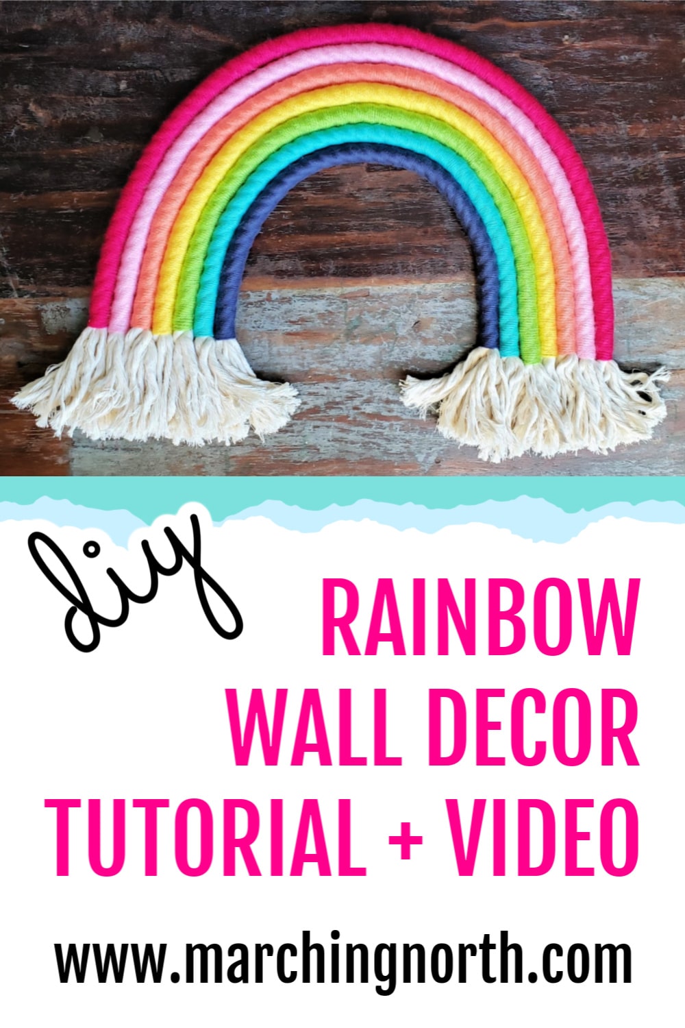 How to Make a DIY Rainbow Wall Hanging Tutorial + Video Marching North