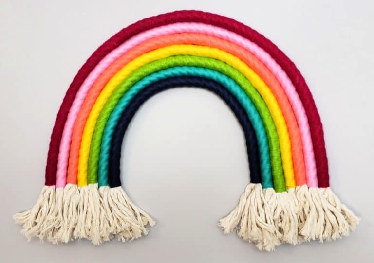 How to Make a DIY Rainbow Wall Hanging | Tutorial + Video | Marching North