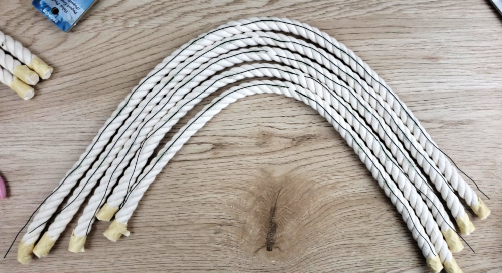 Wire on ropes for Rainbow