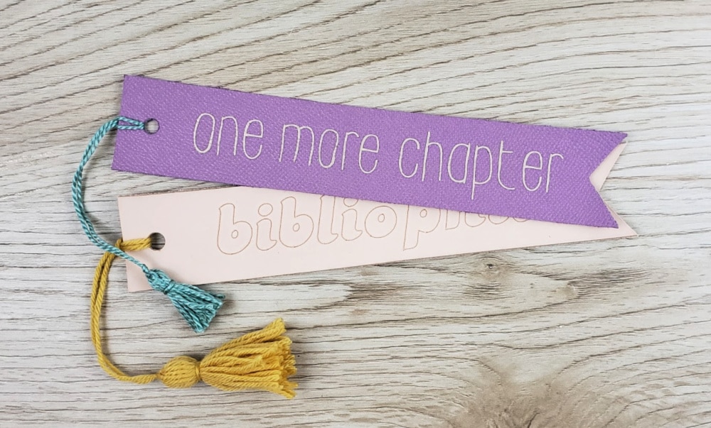 diy leather bookmarks with Cricut Maker