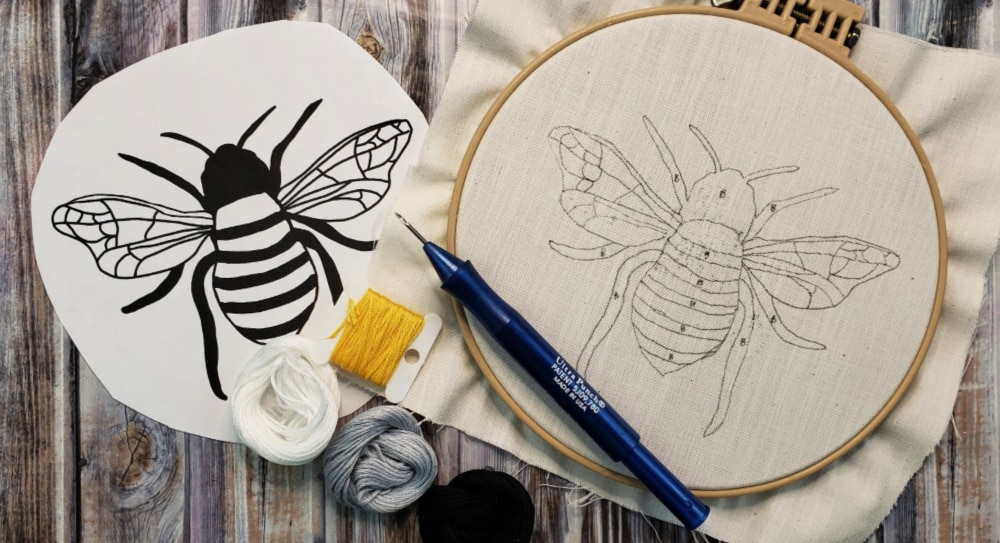 Queen Bee punch needle pattern