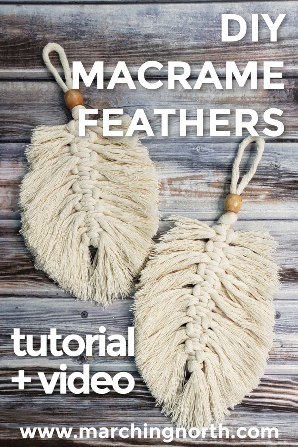 DIY Macrame Feather Tutorial Marching North